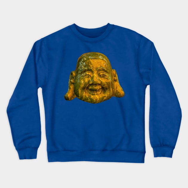 Smiling Buddha Crewneck Sweatshirt by dalyndigaital2@gmail.com